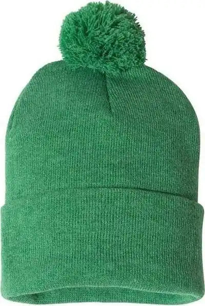 Sportsman Sp15 Pom-pom 12’’ Knit Beanie - Heather Kelly - one Size Fits Most