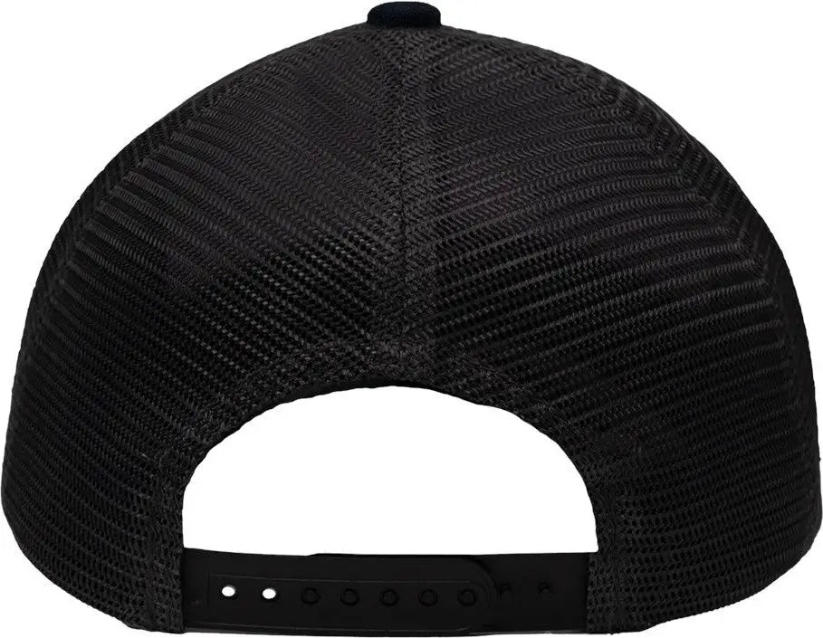 Sportsman Sp1550 Modern Five-panel Trucker Fit Cap - Black - one Size Fits Most