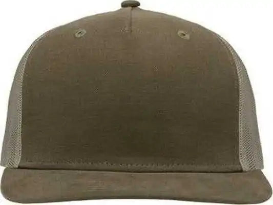 Sportsman Sp1550 Modern Five-panel Trucker Fit Cap - Dark Olive Green Khaki - one Size Fits Most