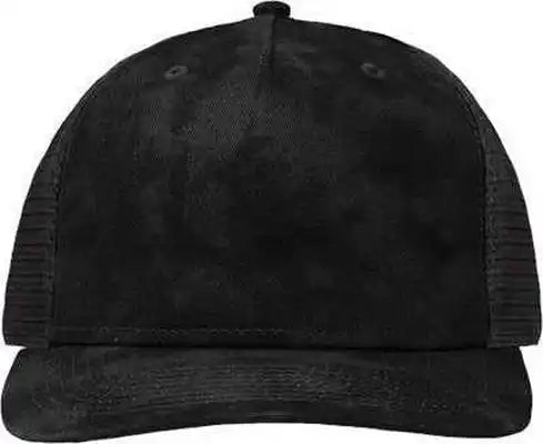Sportsman Sp1550 Modern Five-panel Trucker Fit Cap - Old Wash Black - one Size Fits Most