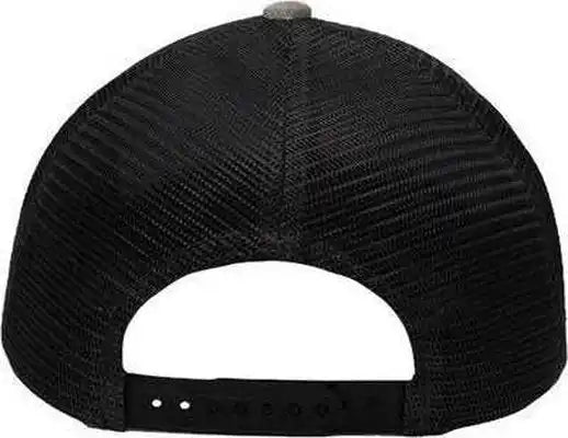 Sportsman Sp1550 Modern Five-panel Trucker Fit Cap - Old Wash Gray Black - one Size Fits Most