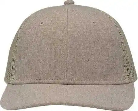 Sportsman Sp1650 Modern Six-panel Trucker Fit Cap - Heather Khaki - one Size Fits Most