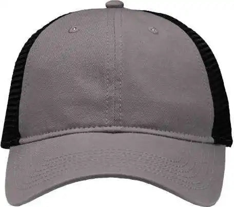 Sportsman Sp1750 Mesh Dad Hat Cap Fit - Gray Black - one Size Fits Most