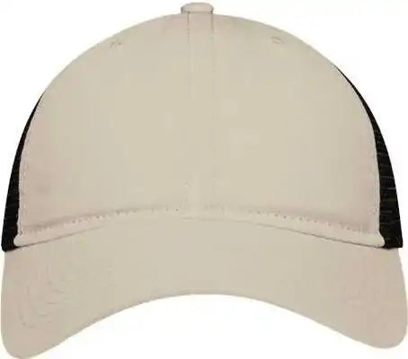 Sportsman Sp1750 Mesh Dad Hat Cap Fit - Khaki Black - one Size Fits Most