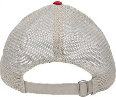 Sportsman Sp1750 Mesh Dad Hat Cap Fit - Red Stone - Gray / one Size Fits Most