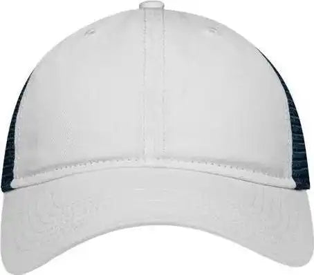Sportsman Sp1750 Mesh Dad Hat Cap Fit - White Navy - one Size Fits Most