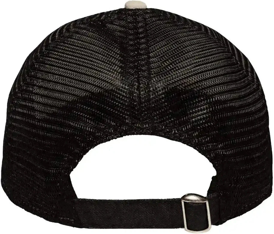 Sportsman Sp1750 Mesh Dad Hat Fit - Khaki Black - one Size Fits Most