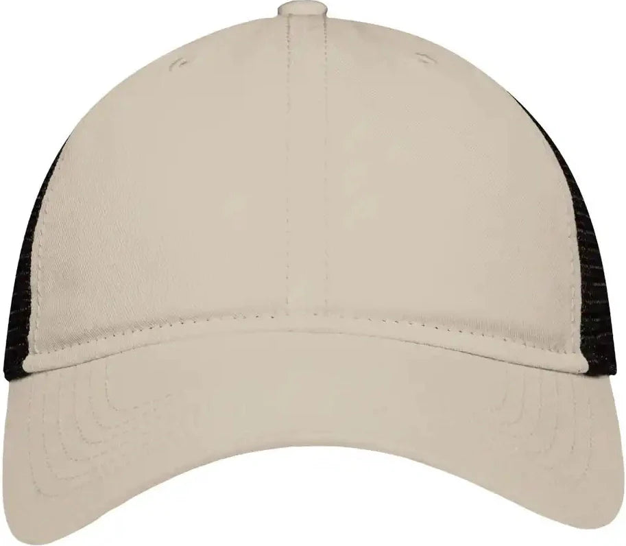 Sportsman Sp1750 Mesh Dad Hat Fit - Khaki Black - one Size Fits Most