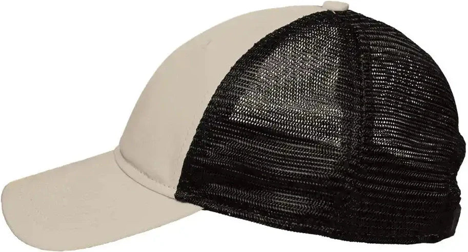 Sportsman Sp1750 Mesh Dad Hat Fit - Khaki Black - one Size Fits Most