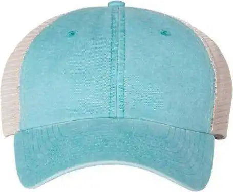 Sportsman Sp510 Pigment-dyed Trucker Cap - Aqua Stone - Gray / 6 5/8’’ - 7 3/8’’