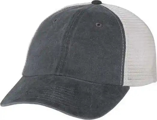 Sportsman Sp510 Pigment-dyed Trucker Cap - Black Stone - 6 5/8’’ - 7 3/8’’