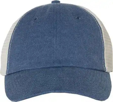 Sportsman Sp510 Pigment Dyed Trucker Cap Royal Stone Gray / 6 5/8’’ 7 3/8’’