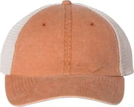 Sportsman Sp510 Pigment-dyed Trucker Cap - Texas Orange Stone - Gray / 6 5/8’’ - 7 3/8’’