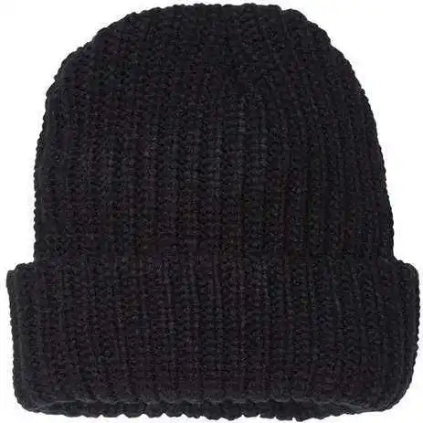 Sportsman Sp90 12’’ Chunky Knit Cuffed Beanie - Black - one Size Fits Most