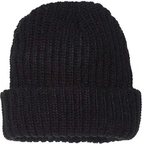 Sportsman Sp90 12’’ Chunky Knit Cuffed Beanie - Black - one Size Fits Most