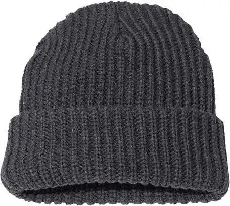 Sportsman Sp90 12’’ Chunky Knit Cuffed Beanie - Charcoal - Dark Gray / one Size Fits Most