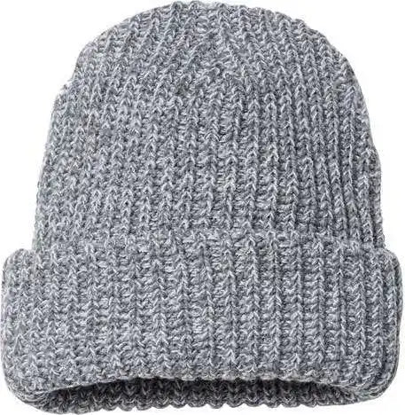 Sportsman Sp90 12’’ Chunky Knit Cuffed Beanie - Grey White Speckled - Gray / one Size Fits Most