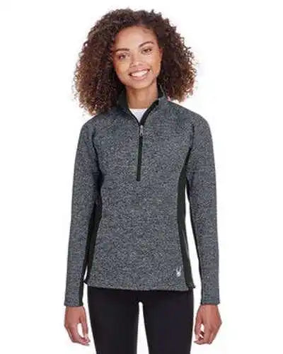 Spyder S16562 Ladies’ Constant Half-zip Sweater - Black Heather