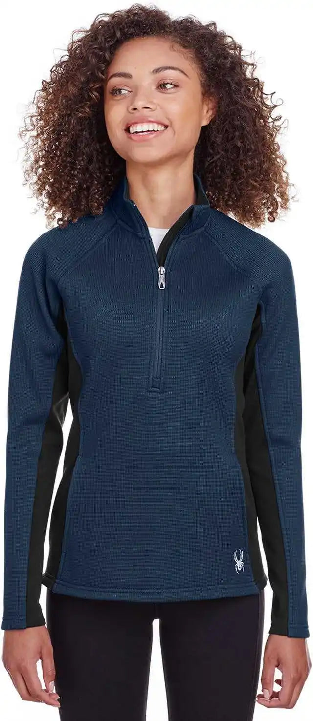Spyder S16562 Ladies’ Constant Half-zip Sweater - Frontier Black