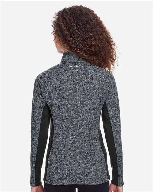Spyder S16562 Women’s Constant Half-zip Sweater - Black Heather