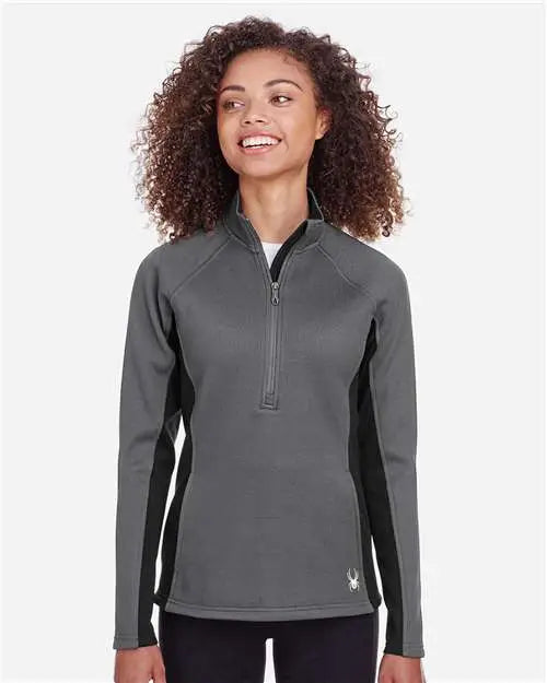 Spyder S16562 Women’s Constant Half-zip Sweater - Polar Black