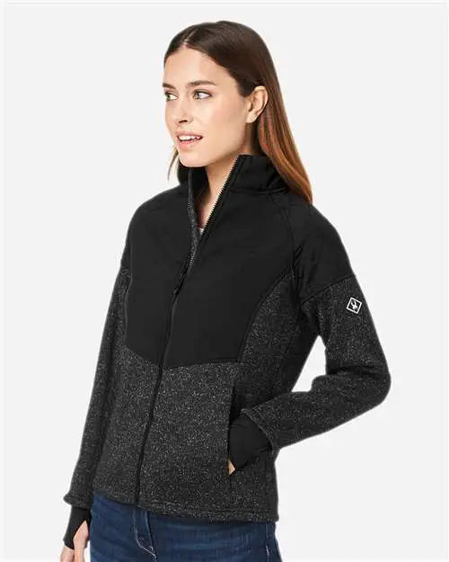 Spyder S17741 Women’s Passage Sweater Jacket - Black Powder