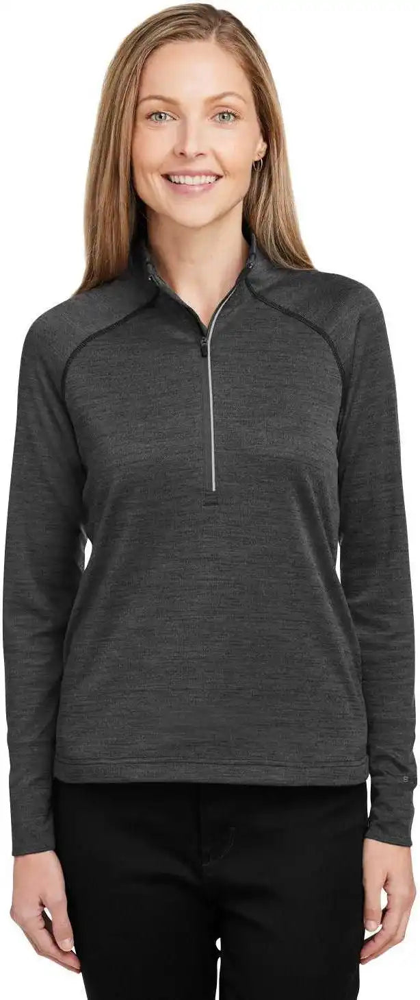 Spyder S17998 Ladies’ Mission Half-zip - Black Jaspe