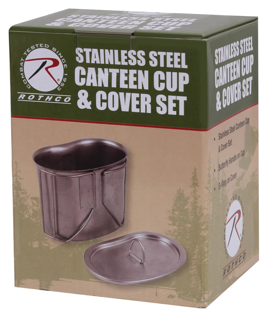 Stainless Steel Canteen Cup and Cover Set
