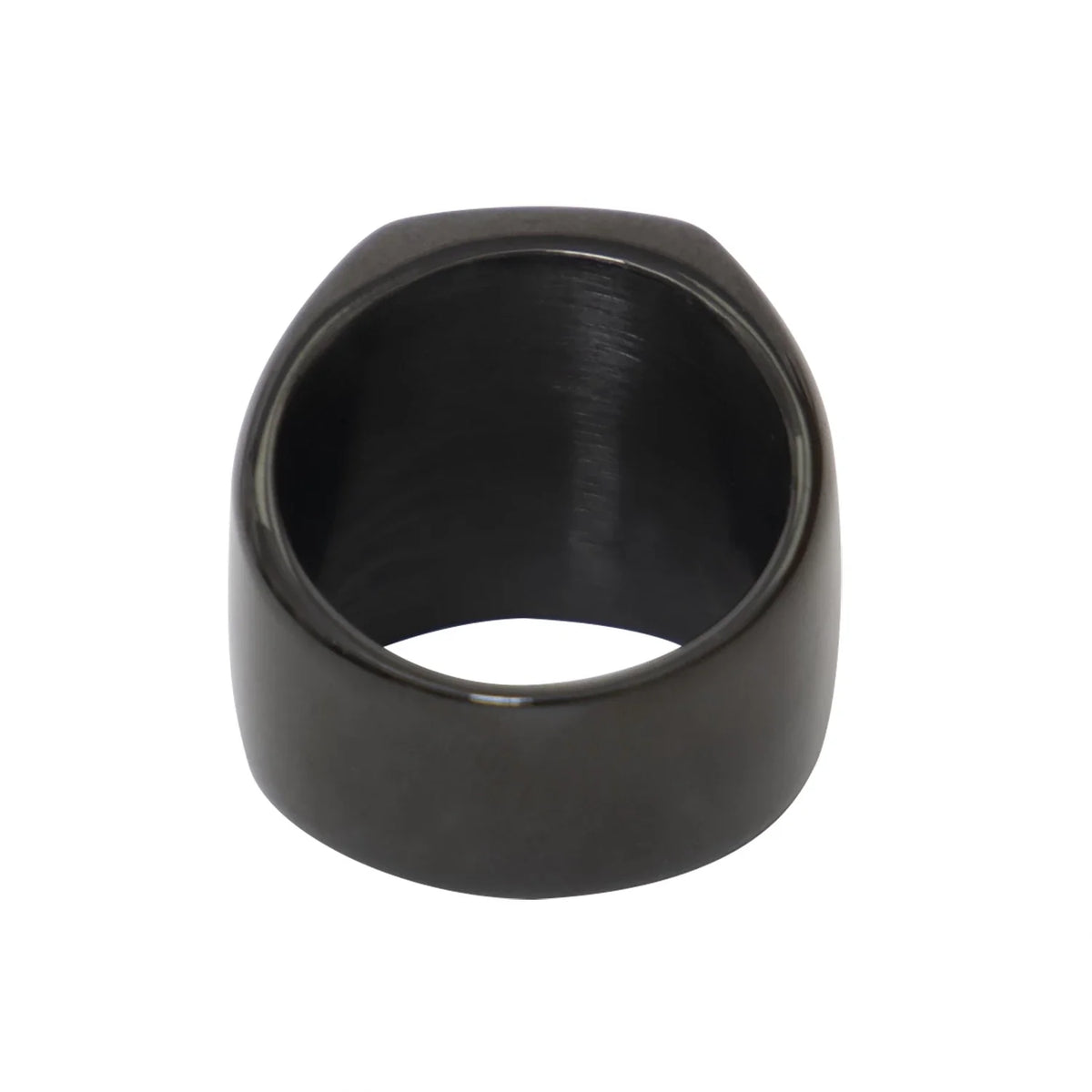 Stainless Steel Usmc Eagle Globe and Anchor Ring - Black