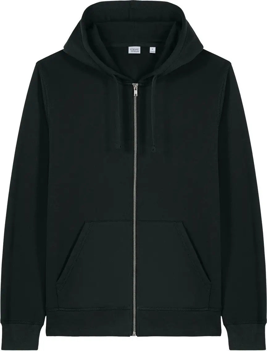 Stanley/stella Sxu011 Unisex Mixer Full-zip Hooded Sweatshirt - Black