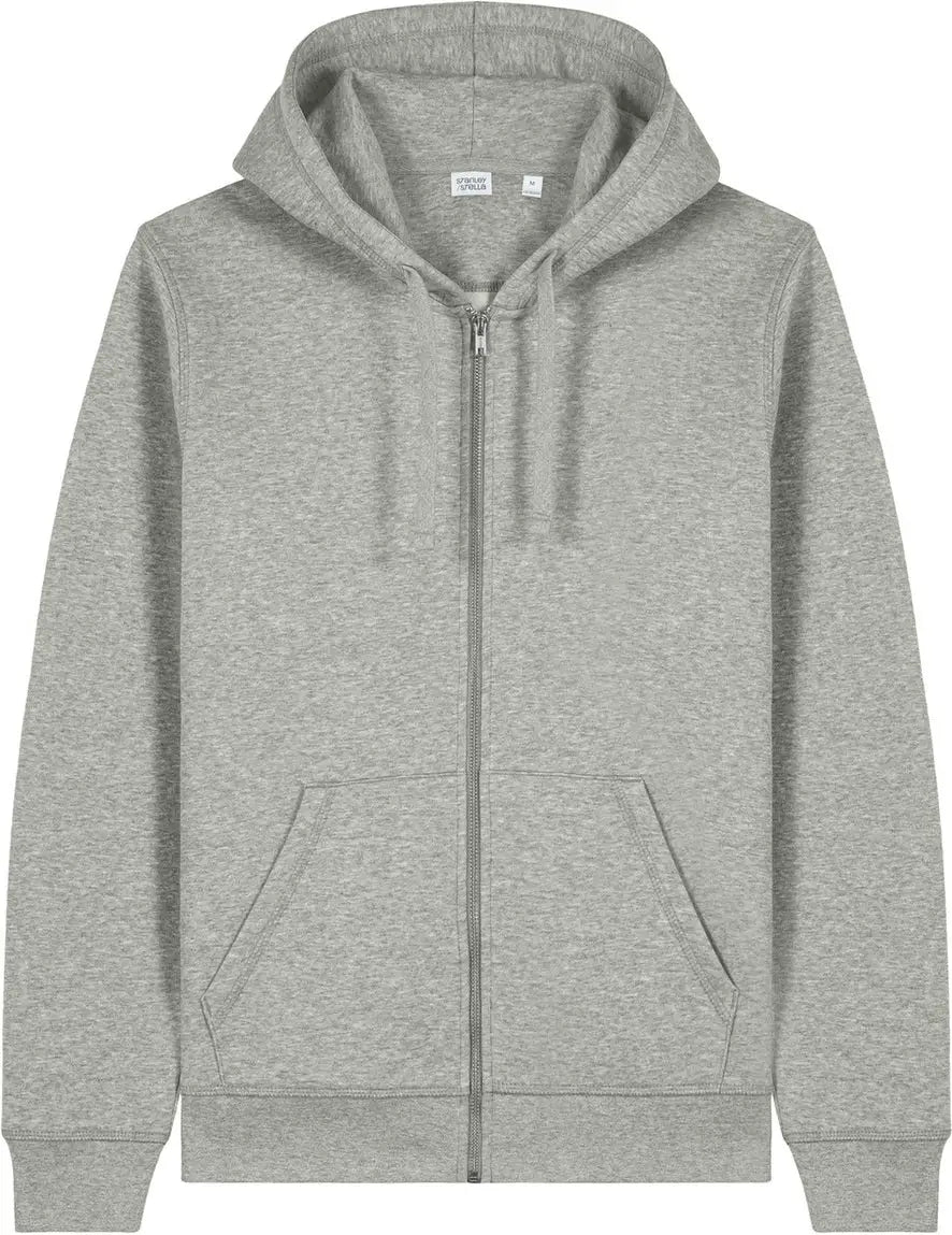 Stanley/stella Sxu011 Unisex Mixer Full-zip Hooded Sweatshirt - Heather Gray