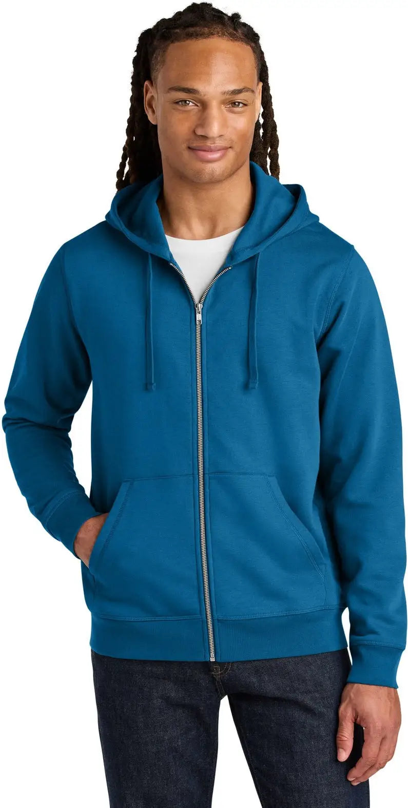 Stanley/stella Sxu011 Unisex Mixer Full-zip Hooded Sweatshirt - Royal Blue - Adult Xs