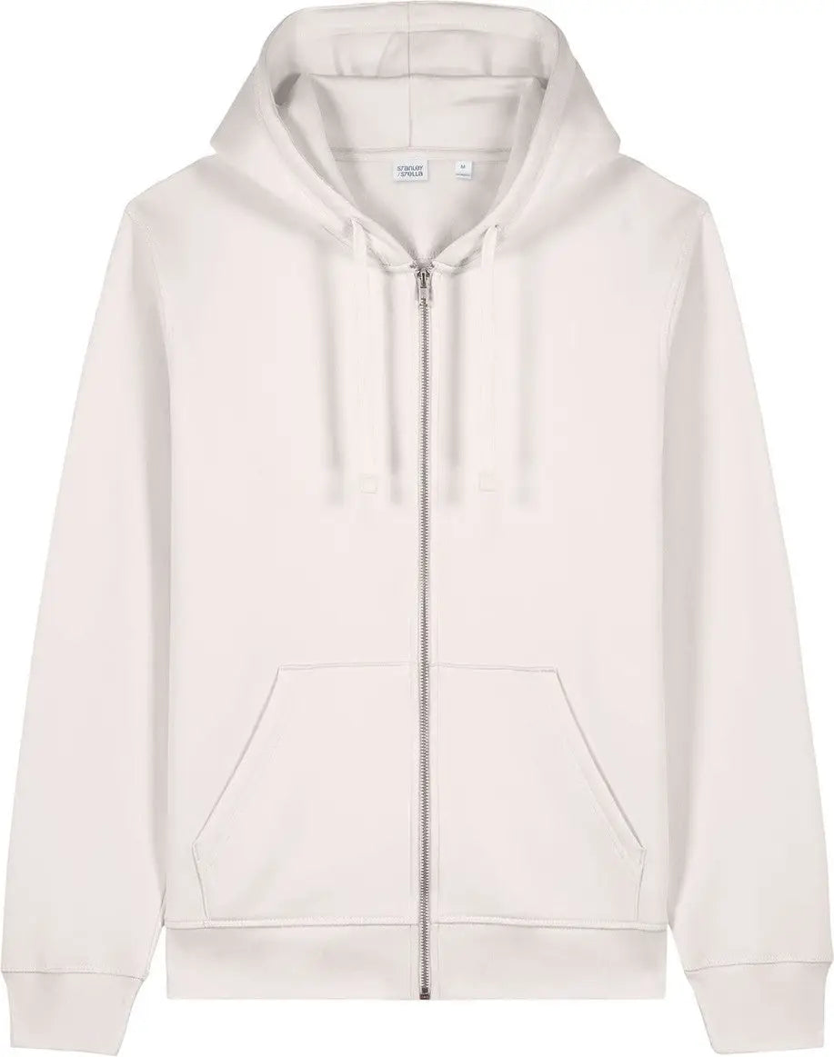 Stanley/stella Sxu011 Unisex Mixer Full-zip Hooded Sweatshirt - Vintage White