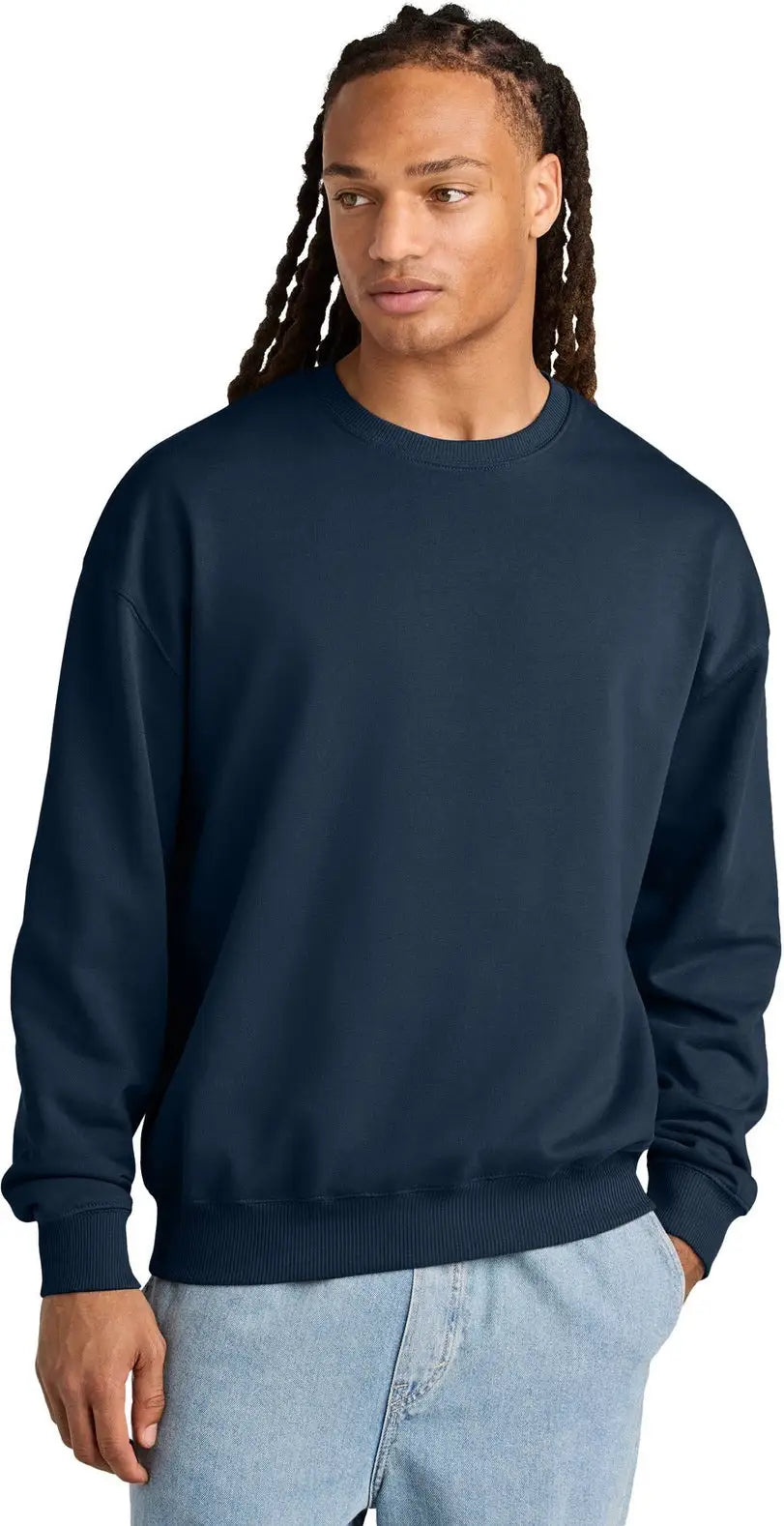 Stanley/stella Sxu029 Unisex Ledger Dry Crewneck Sweatshirt - French Navy - Adult Xs