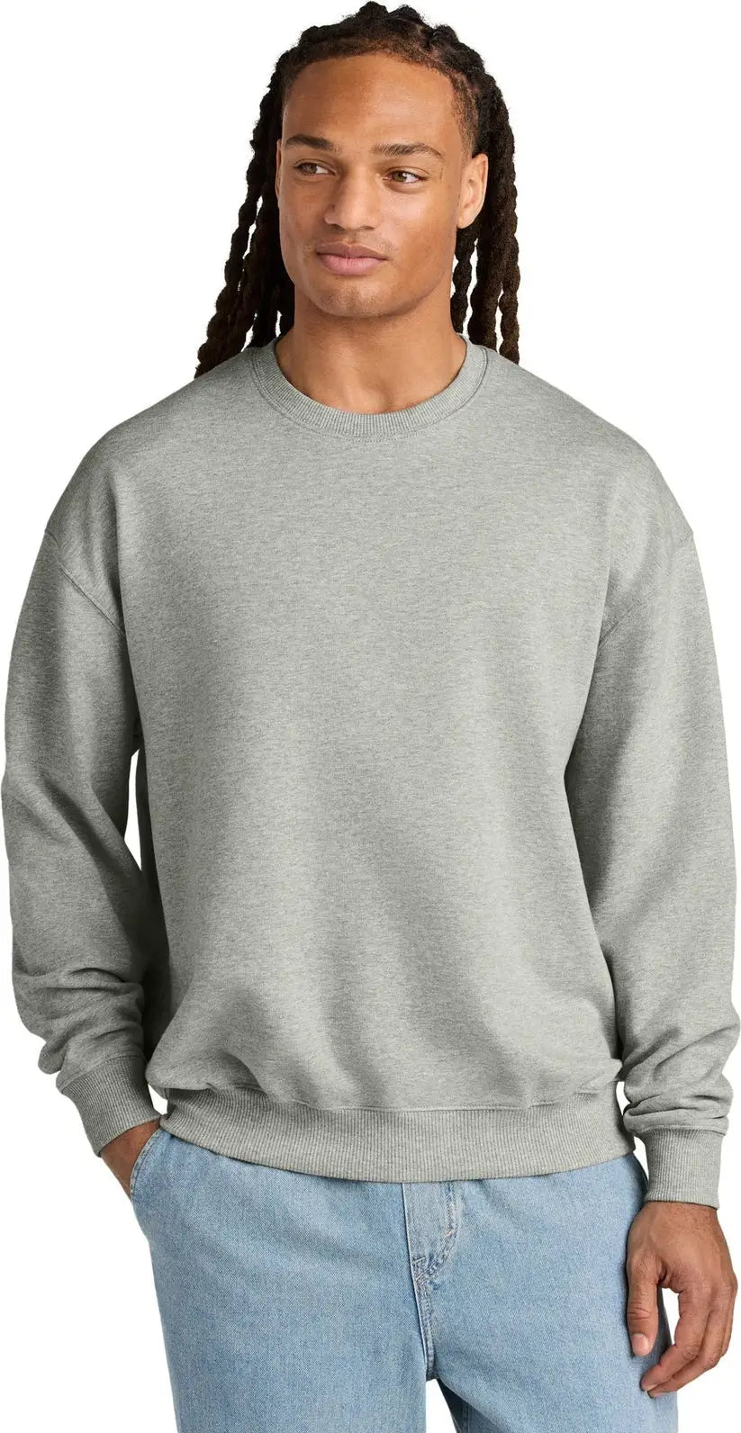 Stanley/stella Sxu029 Unisex Ledger Dry Crewneck Sweatshirt - Heather Gray - Adult Xs
