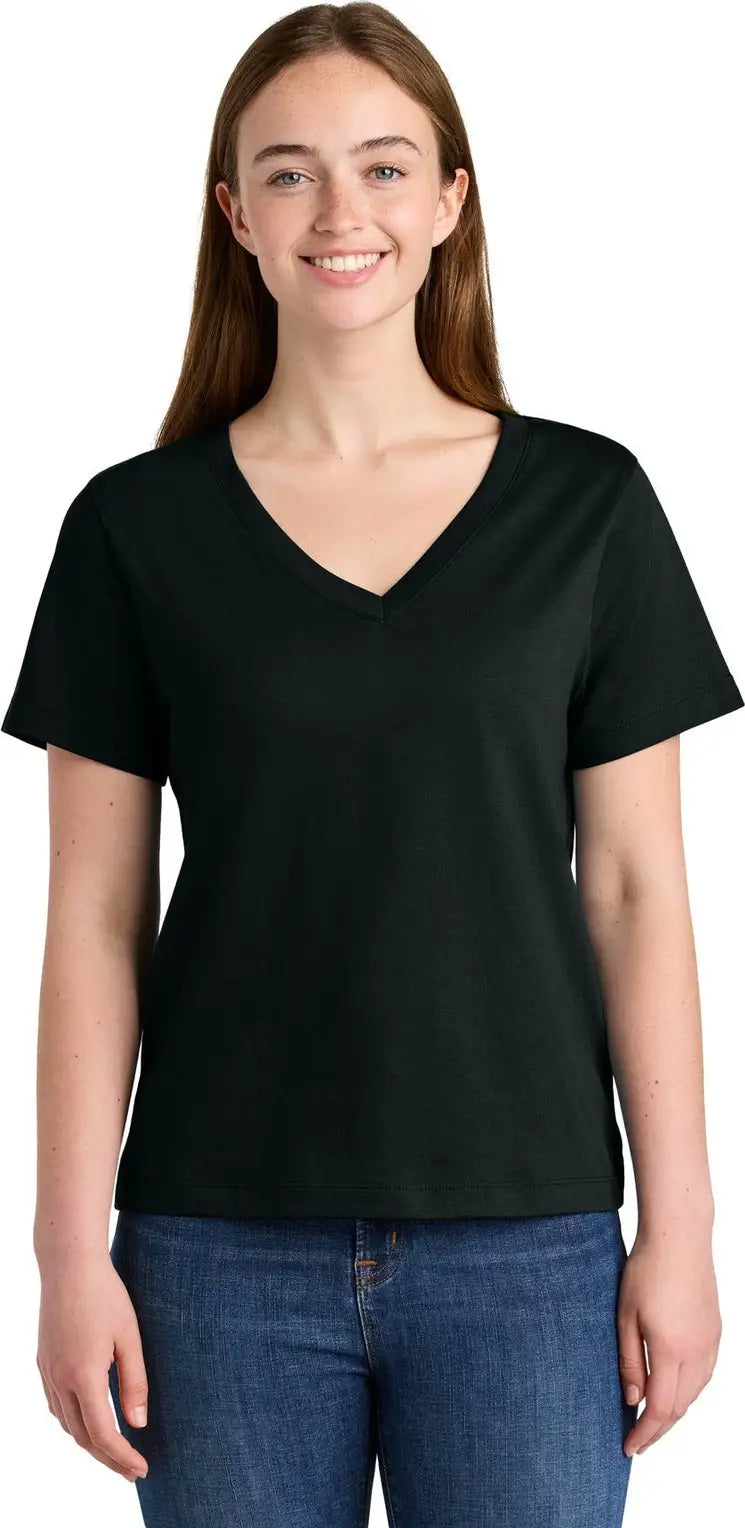 Stanley/stella Sxw032 Women’s Stella Isla V-neck Tee - Black - Ladies Xs