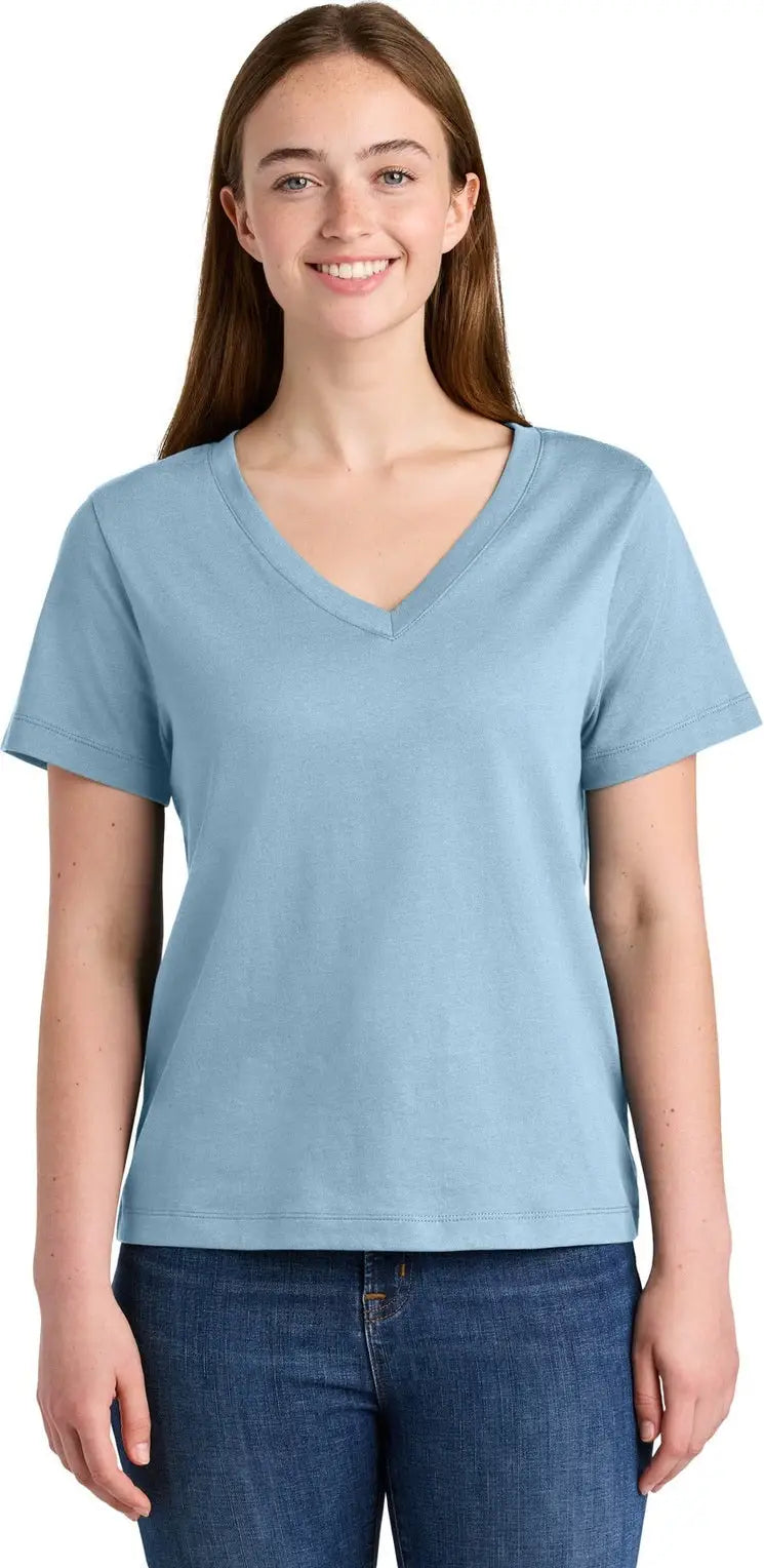 Stanley/stella Sxw032 Women’s Stella Isla V-neck Tee - Blue Soul - Ladies Xs