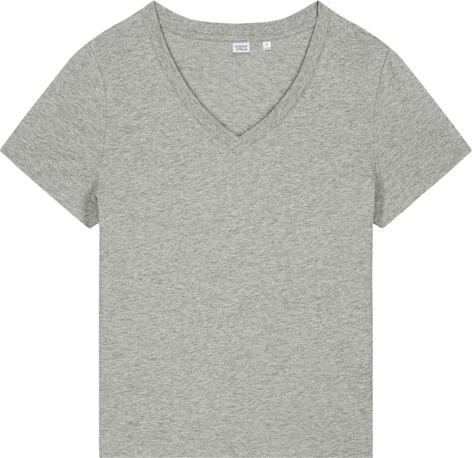 Stanley/stella Sxw032 Women’s Stella Isla V-neck Tee - Heather Gray