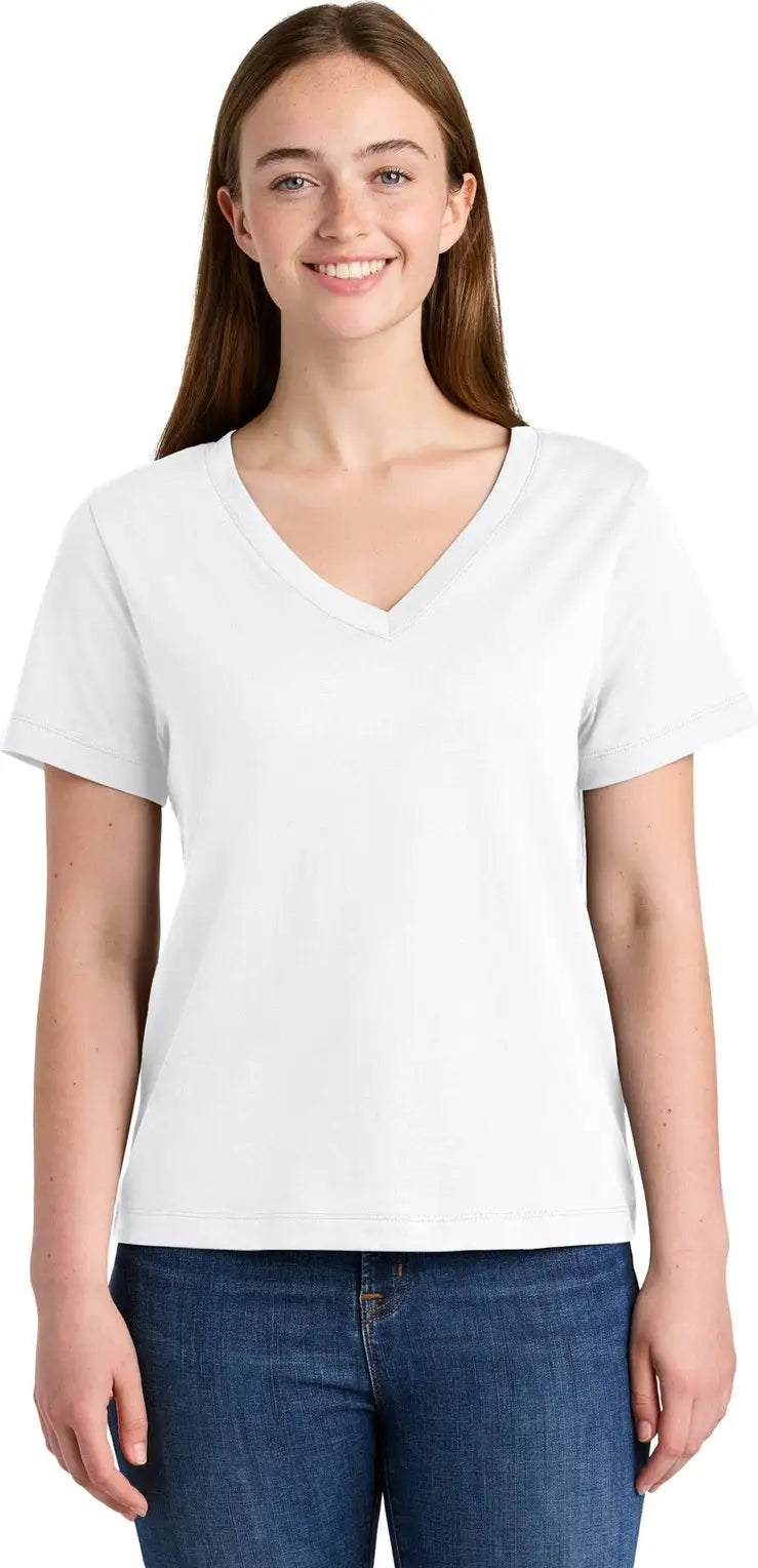 Stanley/stella Sxw032 Women’s Stella Isla V-neck Tee - White - Ladies Xs
