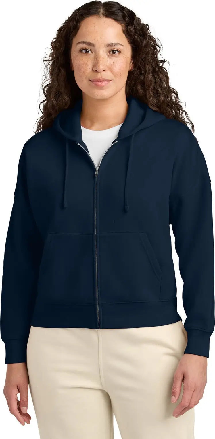 Stanley/stella Sxw037 Women’s Stella Ida Full-zip Hooded Sweatshirt - French Navy - Ladies Xs