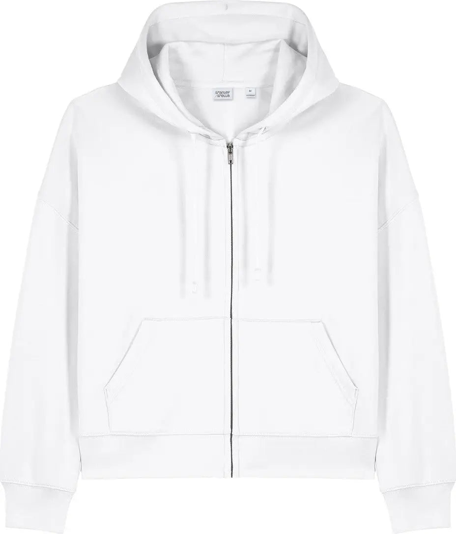 Stanley/stella Sxw037 Women’s Stella Ida Full-zip Hooded Sweatshirt - White