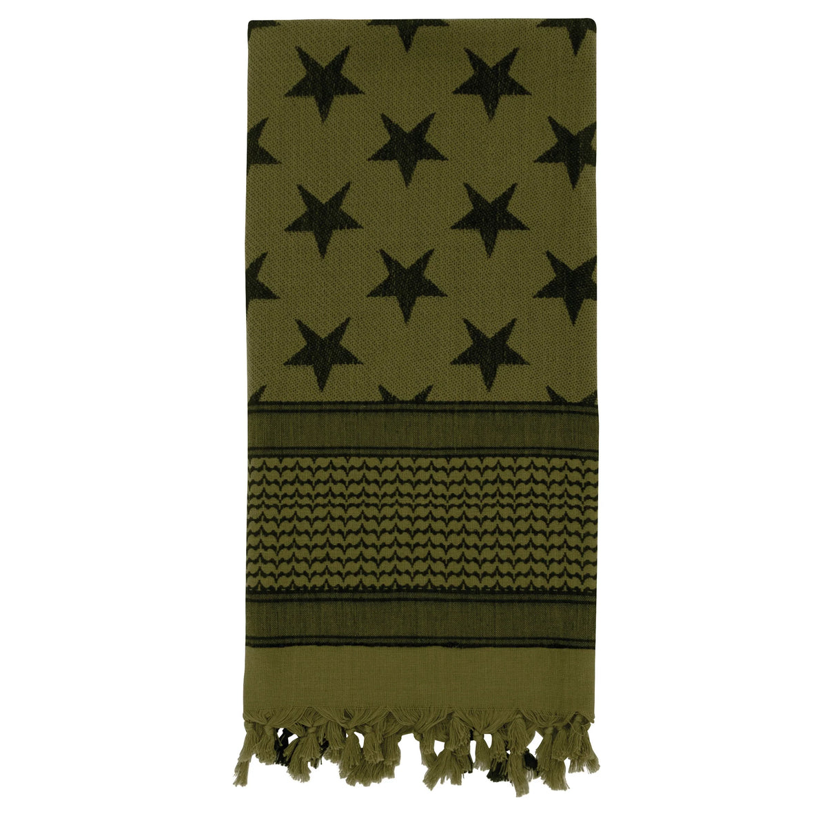 Stars and Stripes us Flag Shemagh Tactical Desert Keffiyeh Scarf - Olive Drab