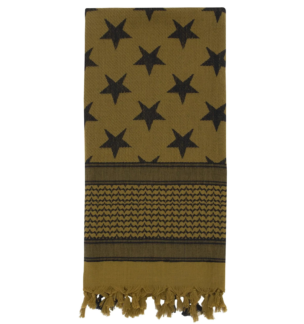 Stars and Stripes us Flag Shemagh Tactical Desert Keffiyeh Scarf - Coyote Brown