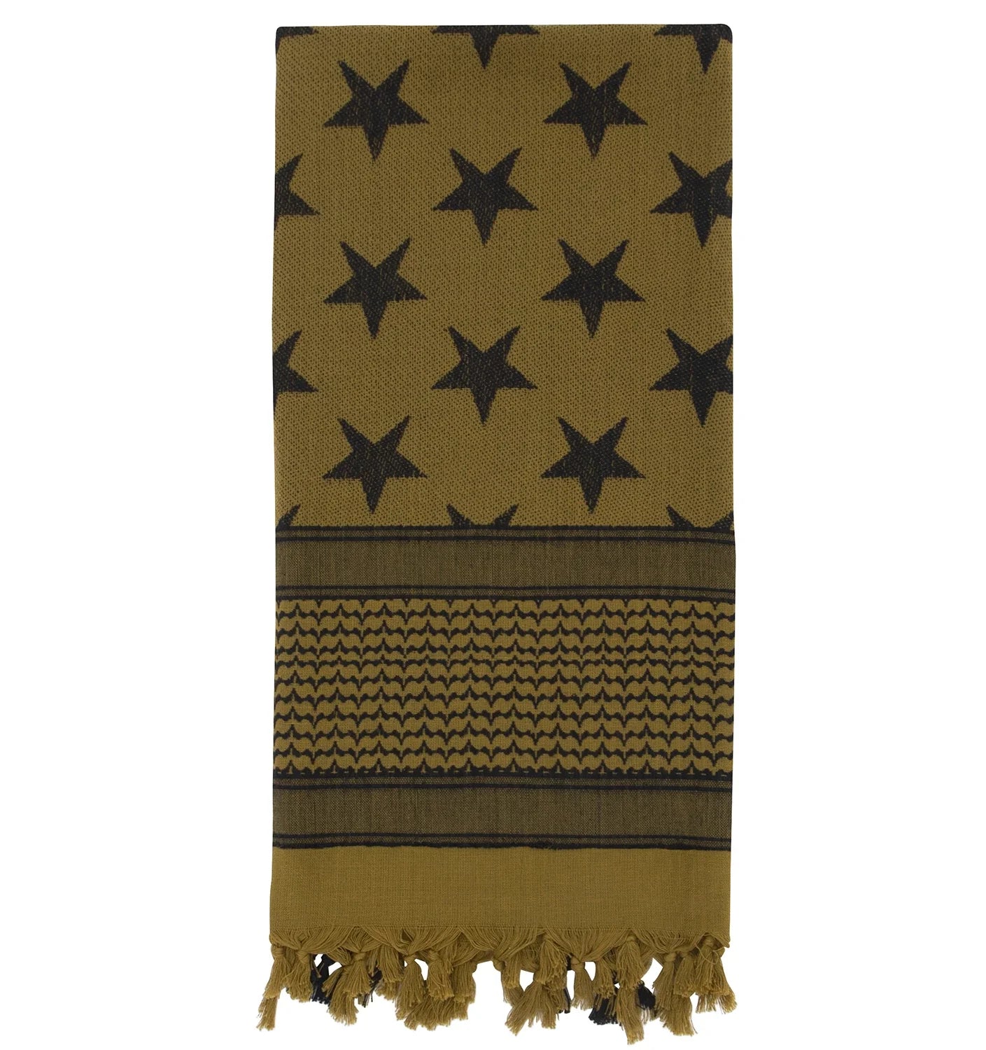 Stars and Stripes us Flag Shemagh Tactical Desert Keffiyeh Scarf - Coyote Brown