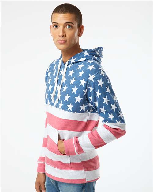 Stars &amp; Stripes Triblend Triblend Fleece Hooded Sweatshirt - 8871