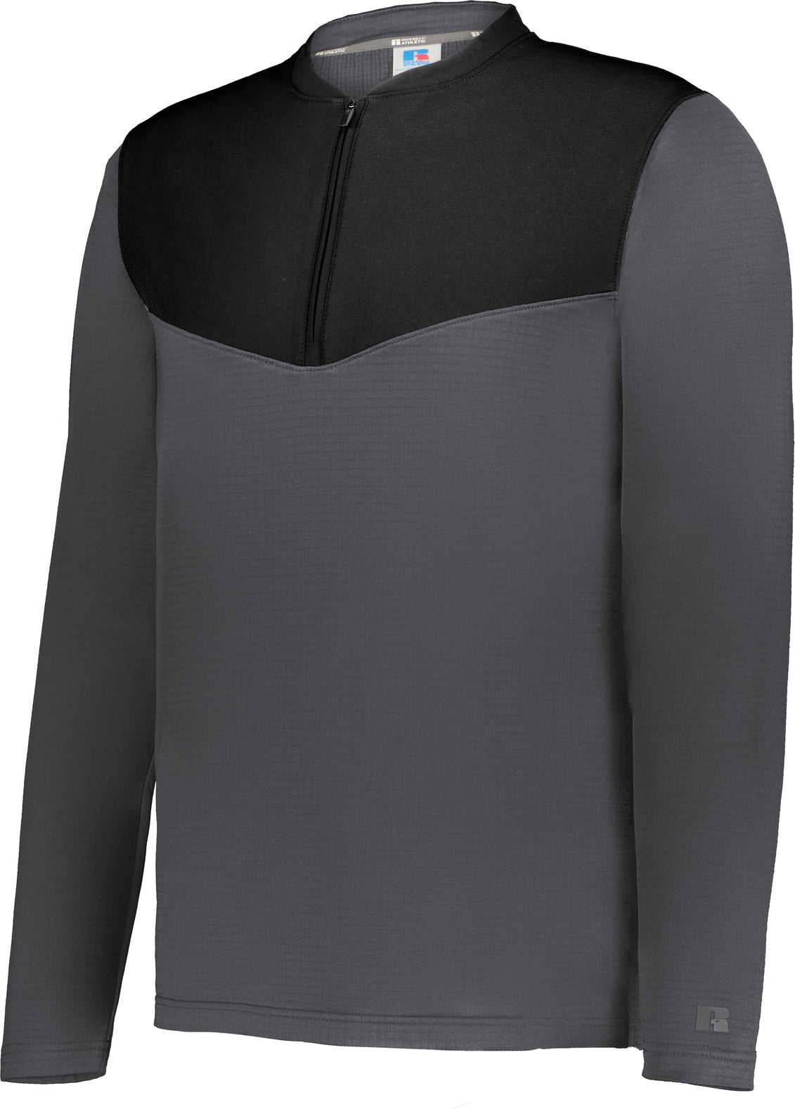 STEALTH/BLACK SIDELINE GRID 1/4 ZIP PULLOVER