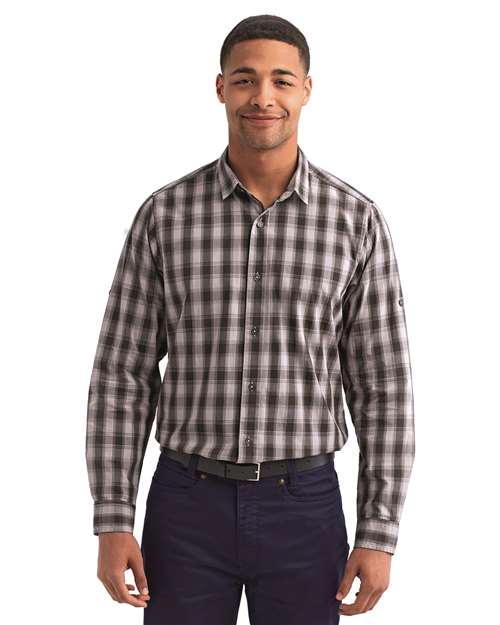 Steel/ Black Men&#39;s Mulligan Check Cotton Shirt - RP250