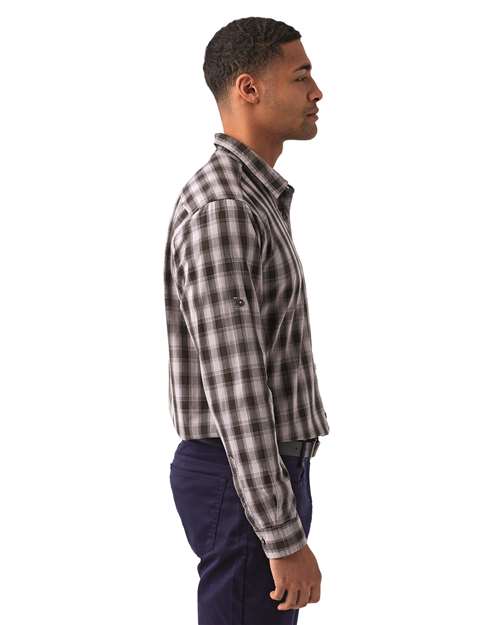 Steel/ Black Men&#39;s Mulligan Check Cotton Shirt - RP250