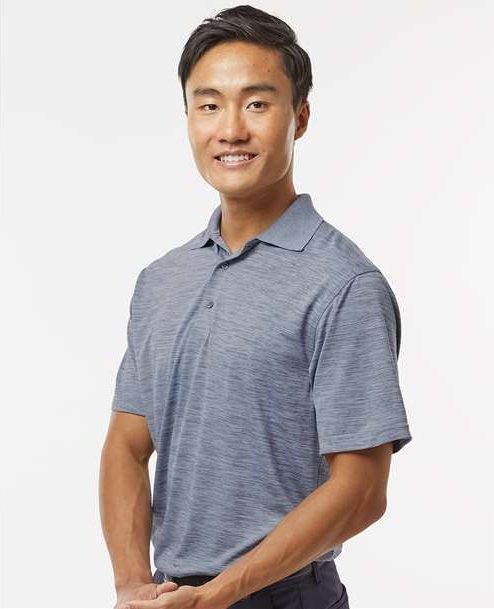 Steel Grey Heather Dakota Striated Heather Polo - 130
