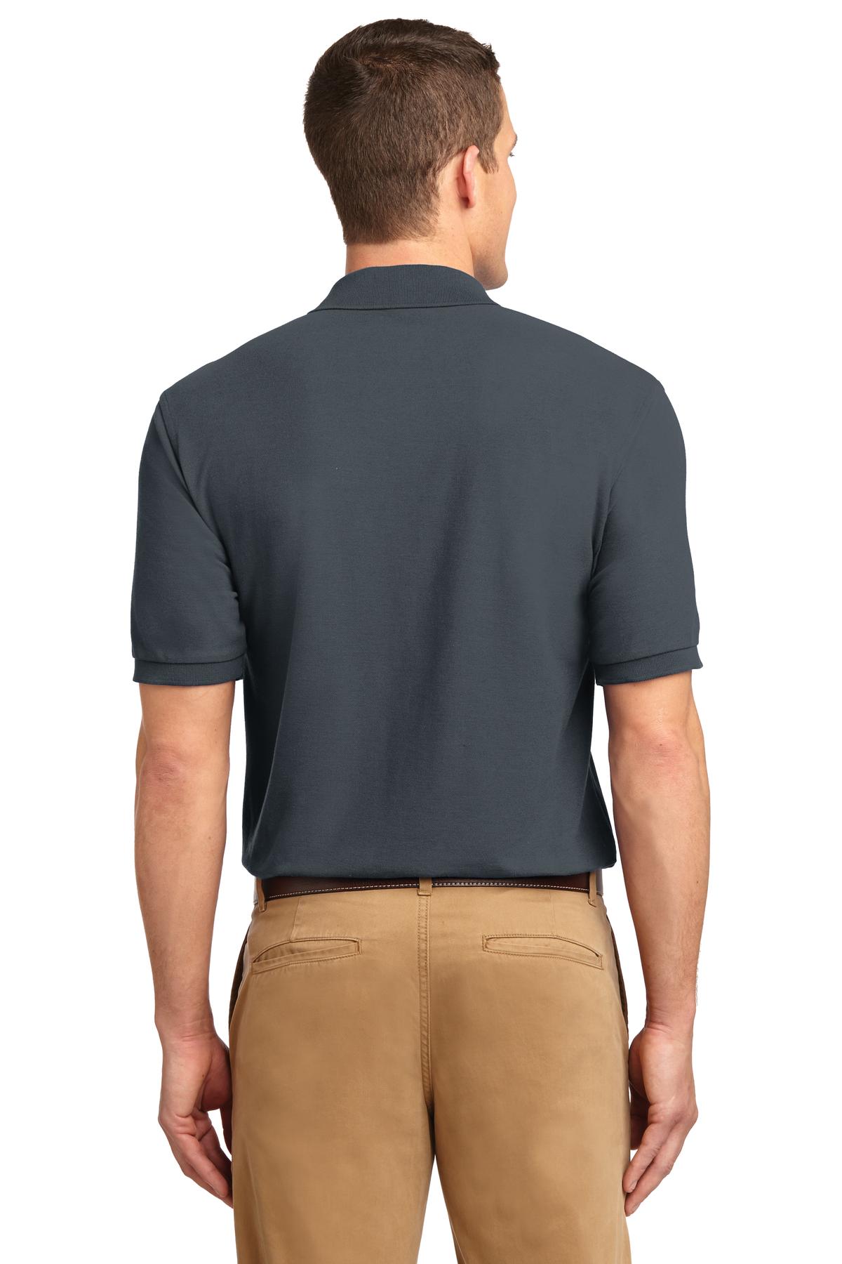 Steel Grey Port Authority Extended Size Silk Touch Polo K500ES